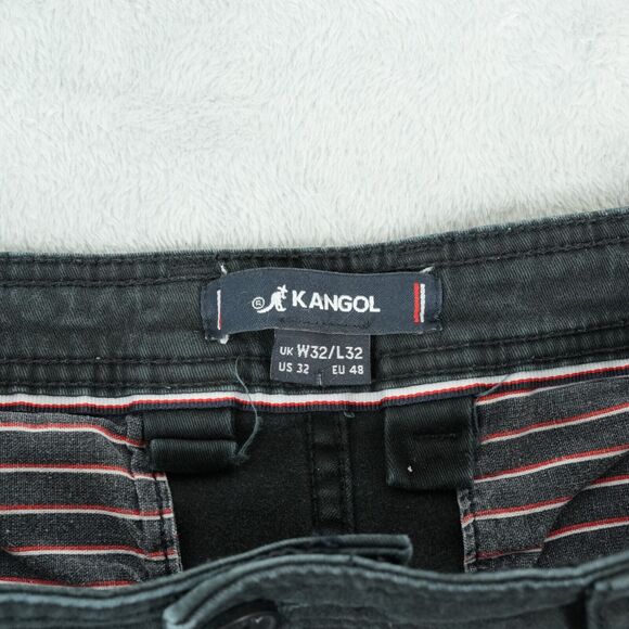 Kangol Pants Mens 32x32 Black Chinos Measures 33x29.5 - Picture 4 of 10